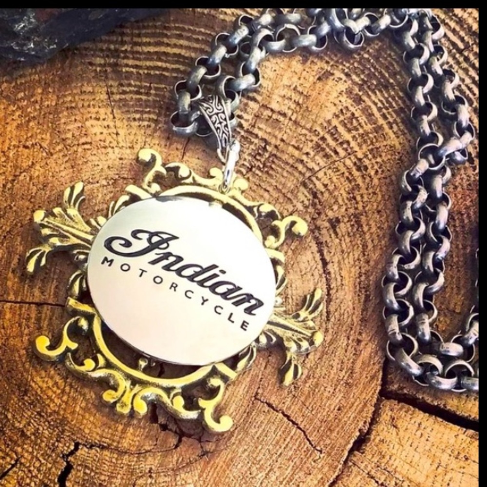 Indian motorcycle necklace